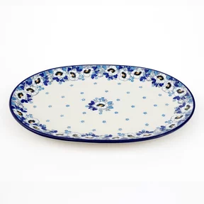 Półmisek G68, 31,5/22 cm <br> 2222X Biało-niebieskie anemony